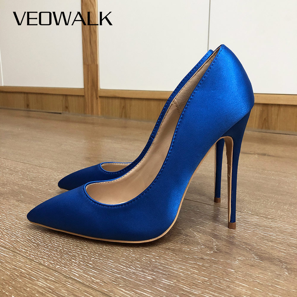 Veowalk 로얄 블루 여성 실크 새틴 Stilett - Slip Dress Satin 리뷰 및 가격