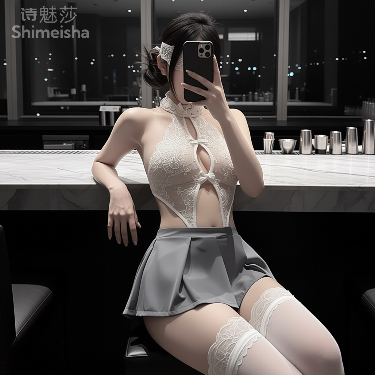 지미코 여성용 흰색 레이스 홀터 스타일 보디수트, 회색 - Lace Teddy Lingerie 리뷰 및 가격