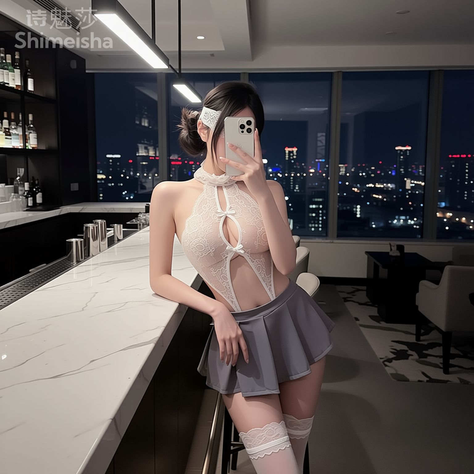 지미코 여성용 흰색 레이스 홀터 스타일 보디수트, 회색 - Lace Teddy Lingerie 리뷰 및 가격