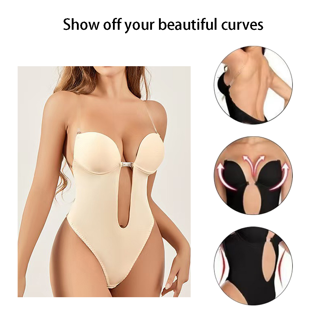 미끄럼 방지 접착식 백리스 바디 쉐이퍼 브라 U 플런지 - Push Up Bra Padded 리뷰 및 가격